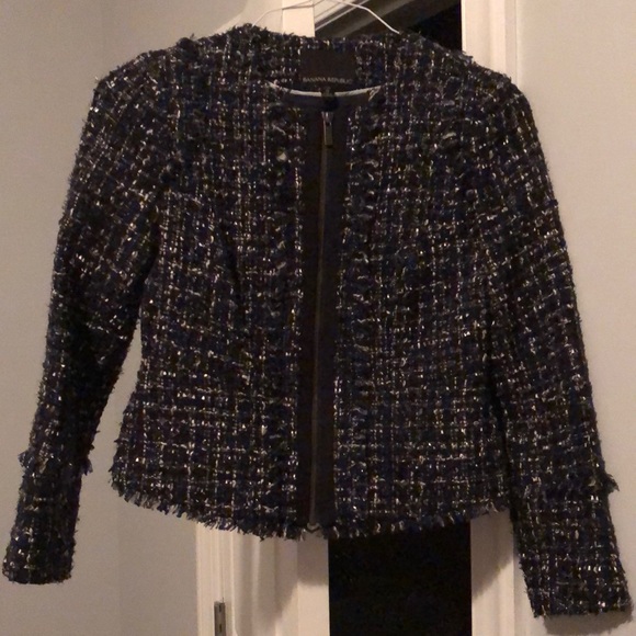Banana Republic Metallic Tweed Jacket - Picture 1 of 9